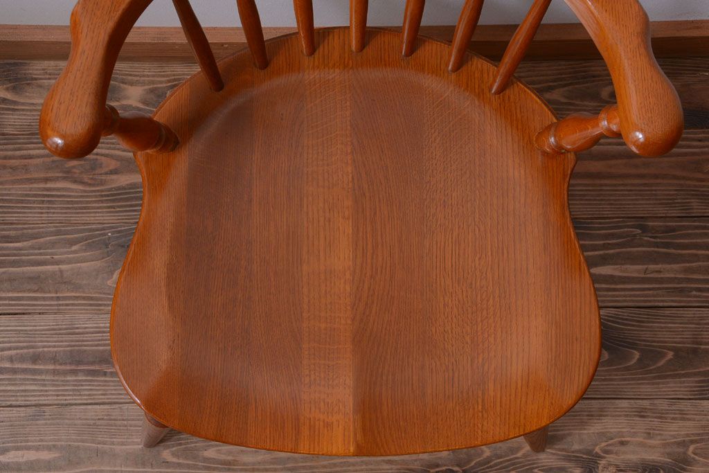 中古　柏木工　ナラ材のダイニングチェア(1)