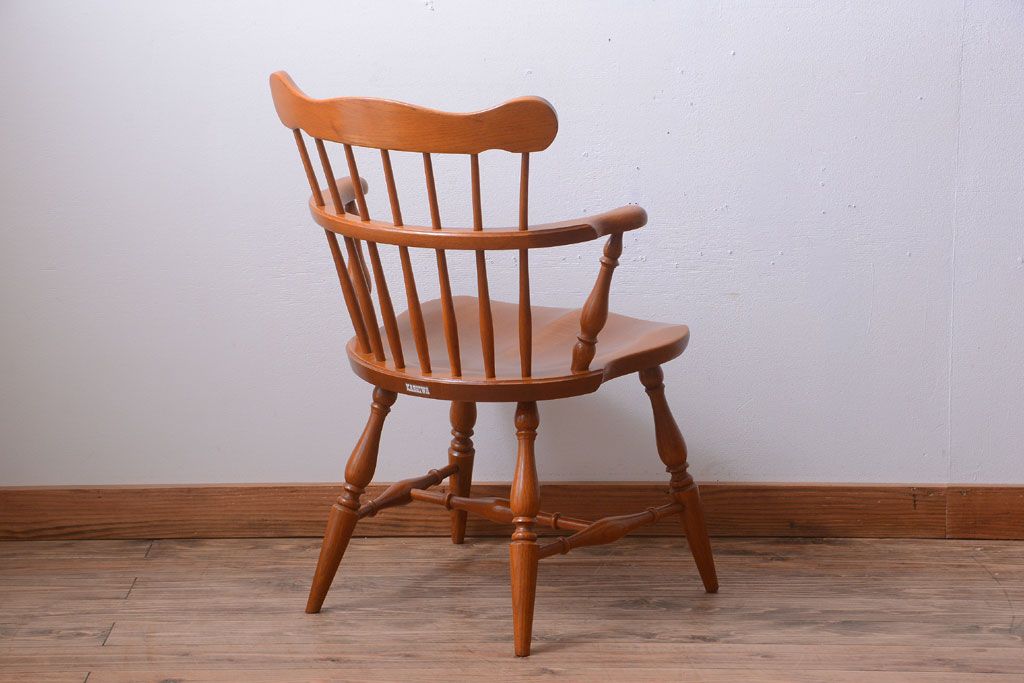 中古　柏木工　ナラ材のダイニングチェア(1)