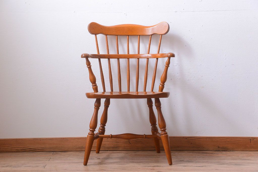中古　柏木工　ナラ材のダイニングチェア(2)