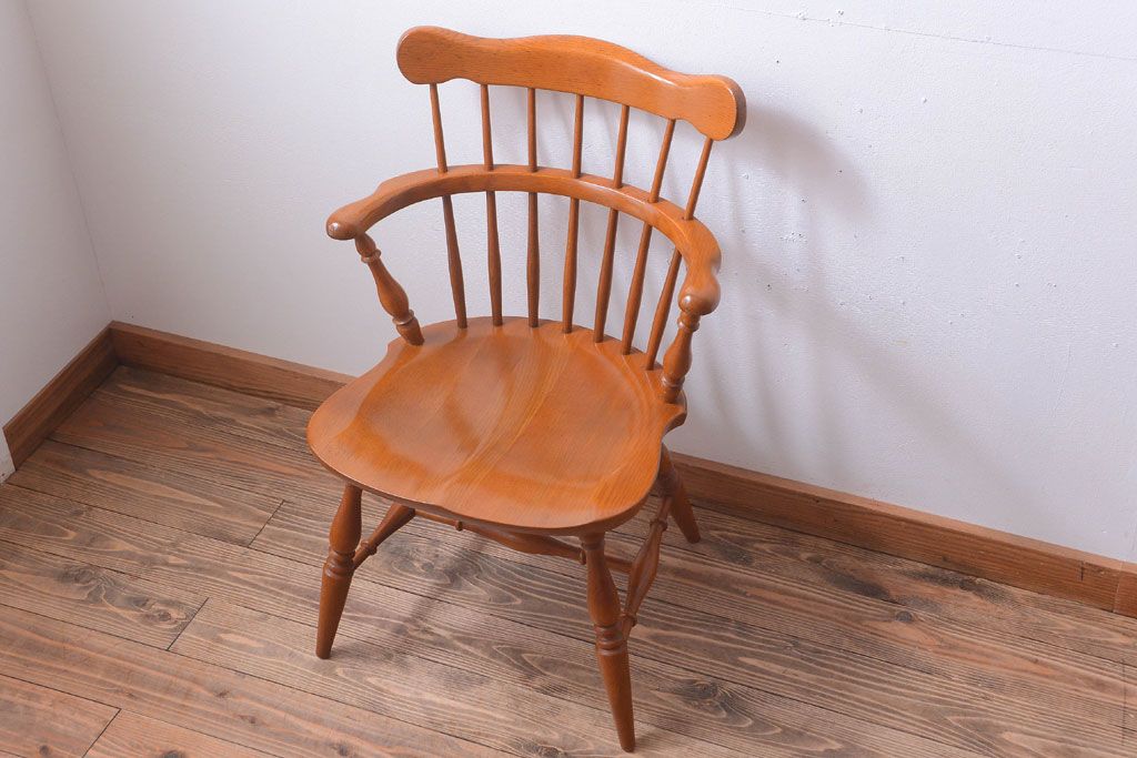 中古　柏木工　ナラ材のダイニングチェア(2)