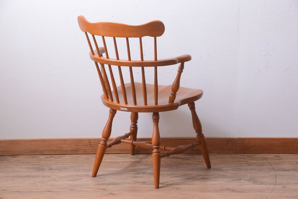 中古　柏木工　ナラ材のダイニングチェア(2)
