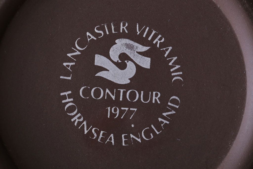 イギリスビンテージ HORNSEA(ホーンジー)　Contour(コントウァ)シリーズ　ポット、ミルク入れ2点セット