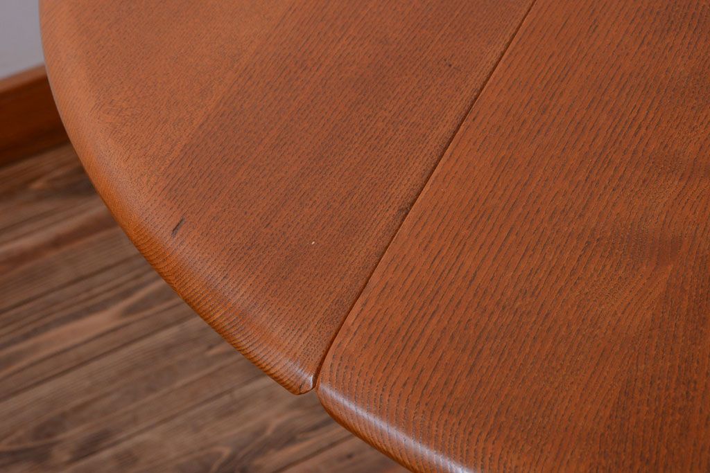 アンティーク家具　イギリスERCOL(アーコール)　ウィンザーシリーズ　ドロップリーフテーブル(バタフライテーブル)(3)