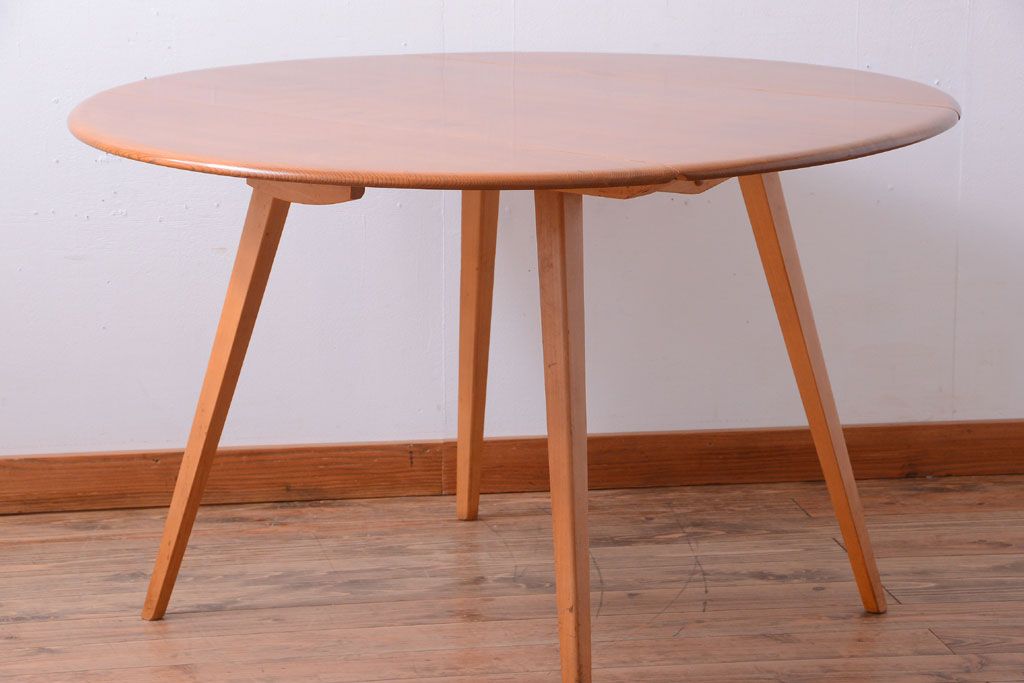 アンティーク家具　イギリスERCOL(アーコール)　ウィンザーシリーズ　ドロップリーフテーブル(バタフライテーブル)(3)