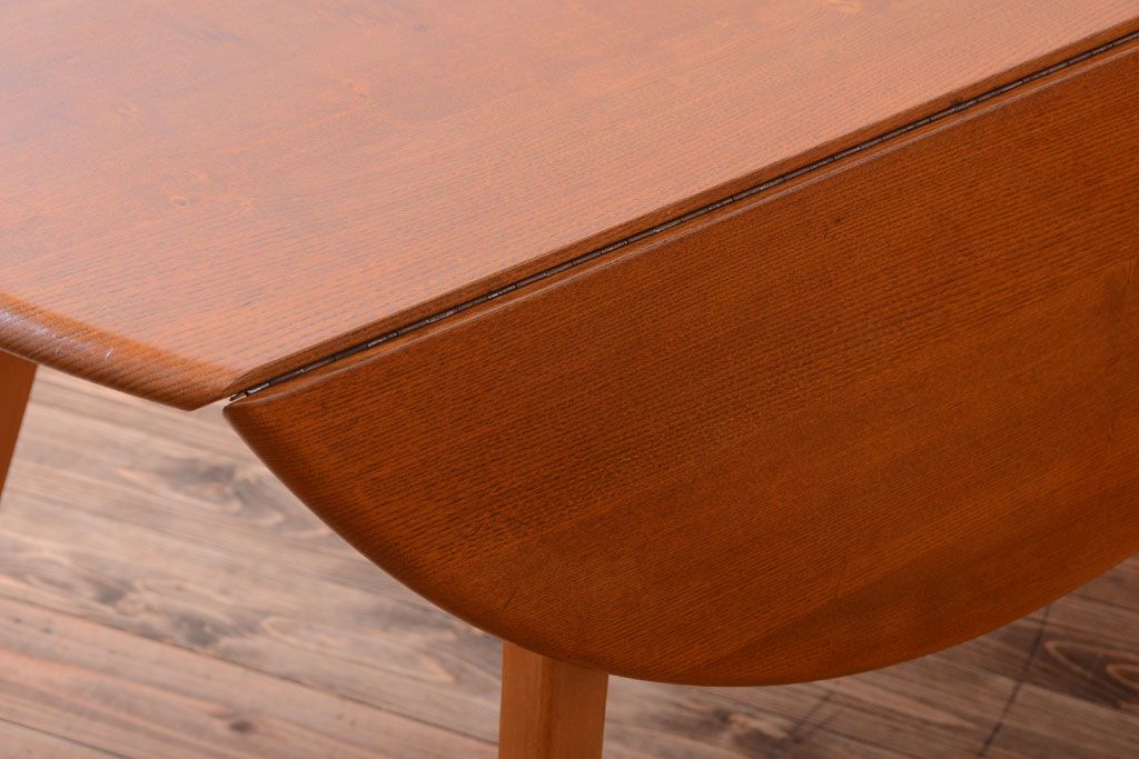 アンティーク家具　イギリスERCOL(アーコール)　ウィンザーシリーズ　ドロップリーフテーブル(バタフライテーブル)(3)