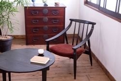 ヴィンテージ家具　 ビンテージ　モダンな木製フレームシングルソファ(1人掛け)