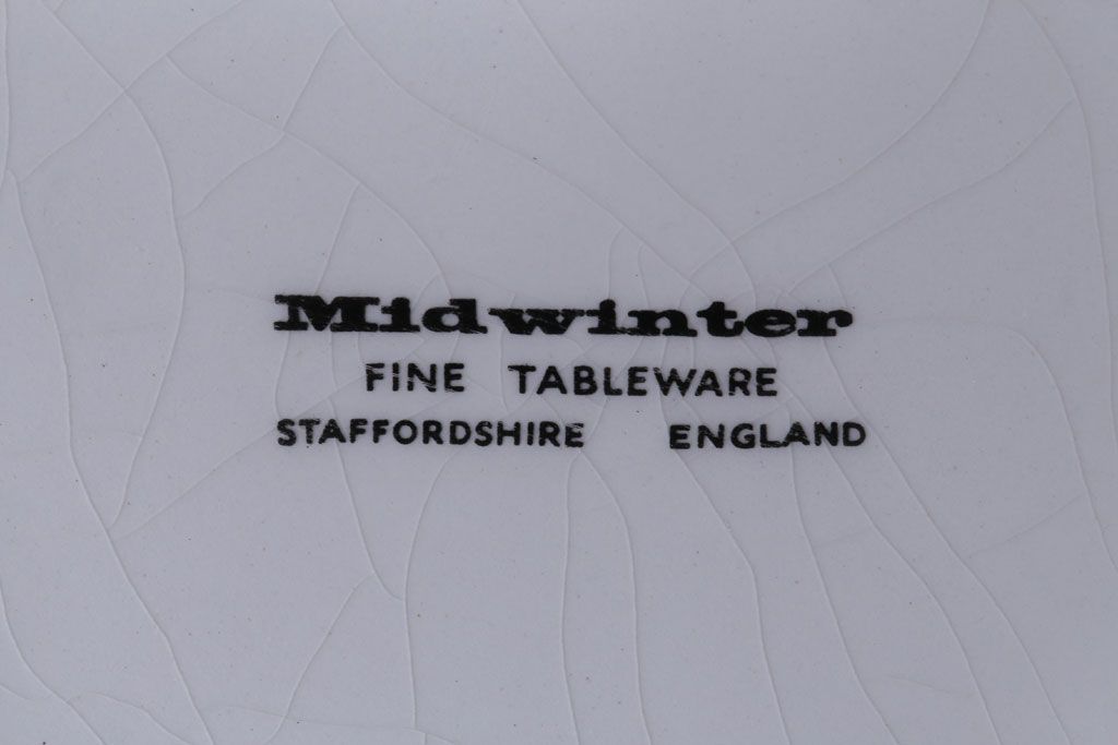 イギリスビンテージ　MIDWINTER(ミッドウィンター)　Bengal(ベンガル)シリーズ　ティーポット、砂糖入れ、ミルク入れのセット