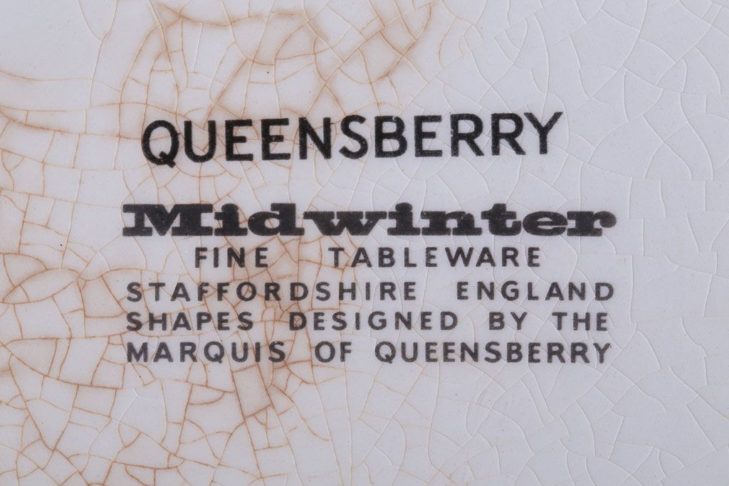 イギリスビンテージ　MIDWINTER(ミッドウィンター)　Queensberry(クイーンズベリー)シリーズ　ポット・シュガークリーマー3点セット
