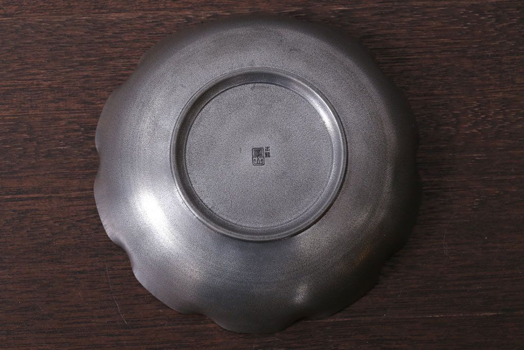 アンティーク雑貨　和製アンティーク　鳳山・本錫製、菓子器(煎茶道具)