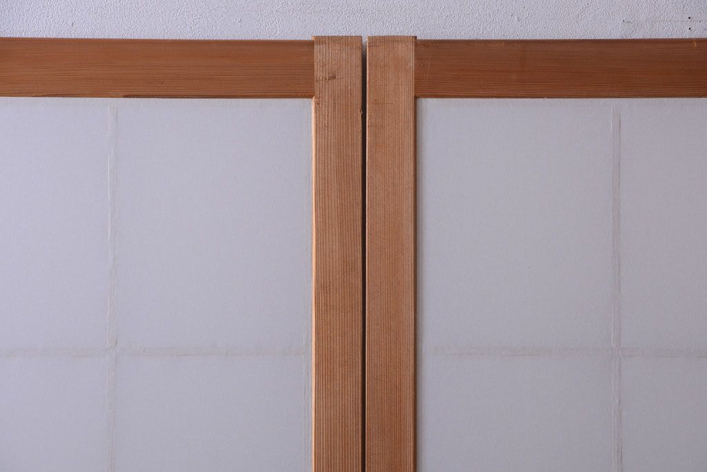 中古　和風インテリアに!雪見障子戸4枚セット(引き戸、擦り上げ障子戸、擦上障子戸)