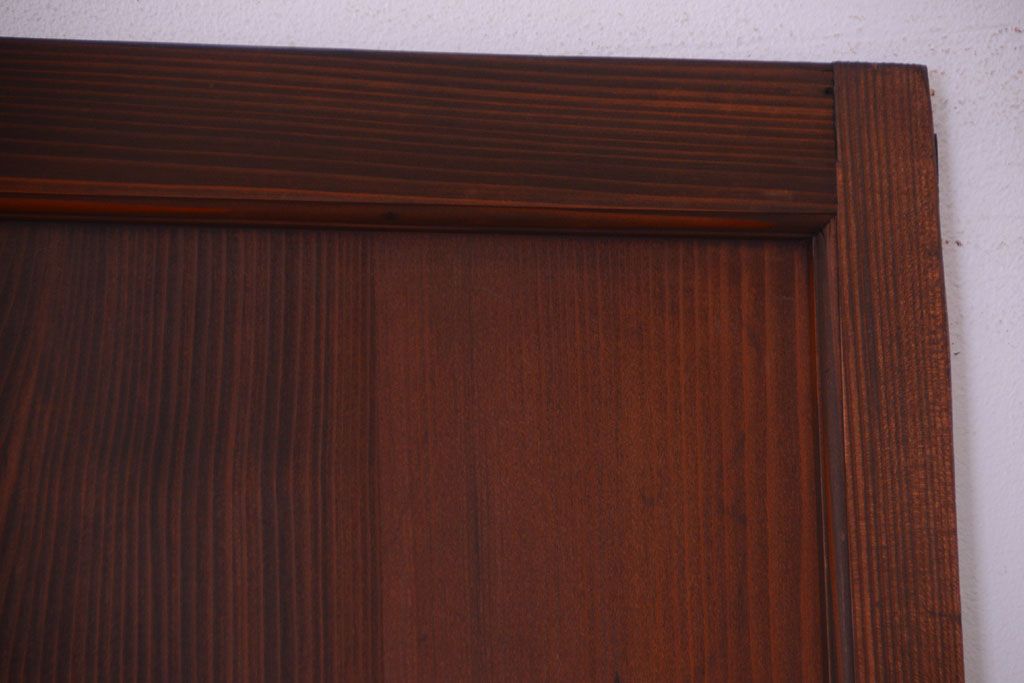 和製アンティーク　銀モールガラス入り!古い木のドア