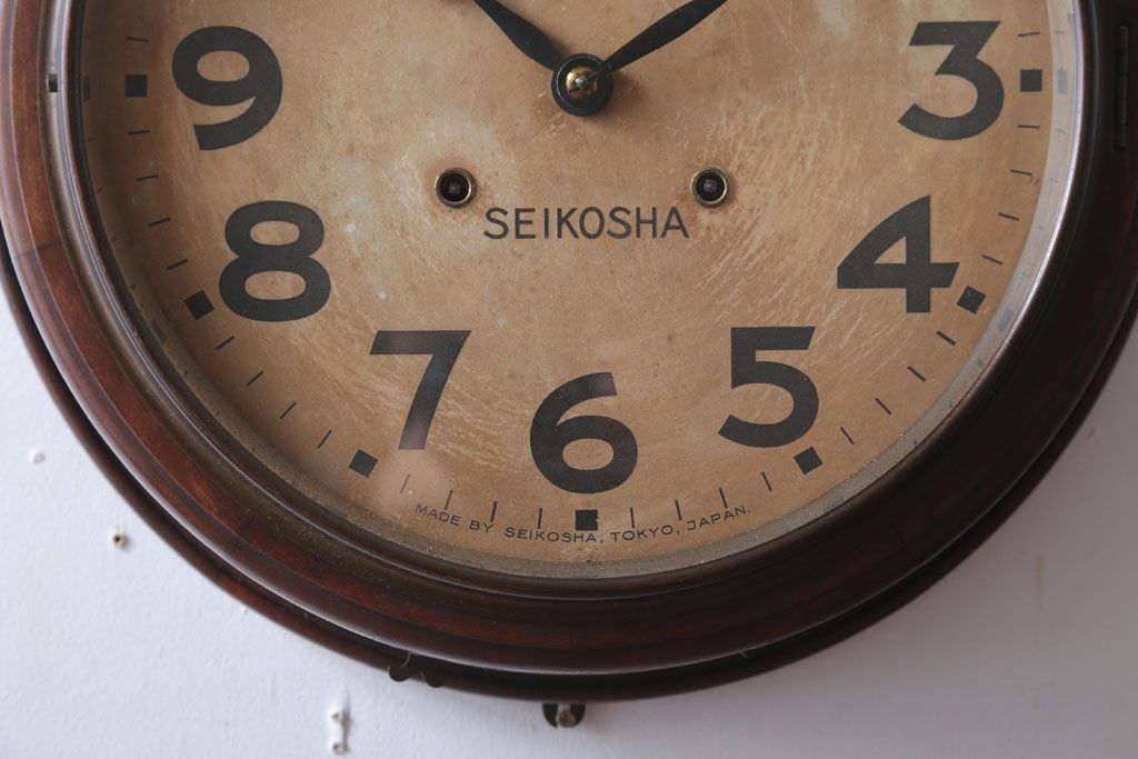 アンティーク雑貨　アンティーク　精工舎(SEIKOSHA)　古い壁掛け時計