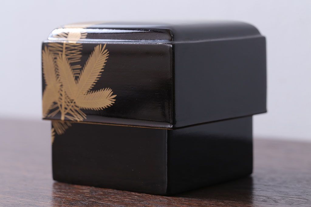 アンティーク雑貨　アンティーク　大正〜昭和初期　木製蒔絵小箱(漆器)