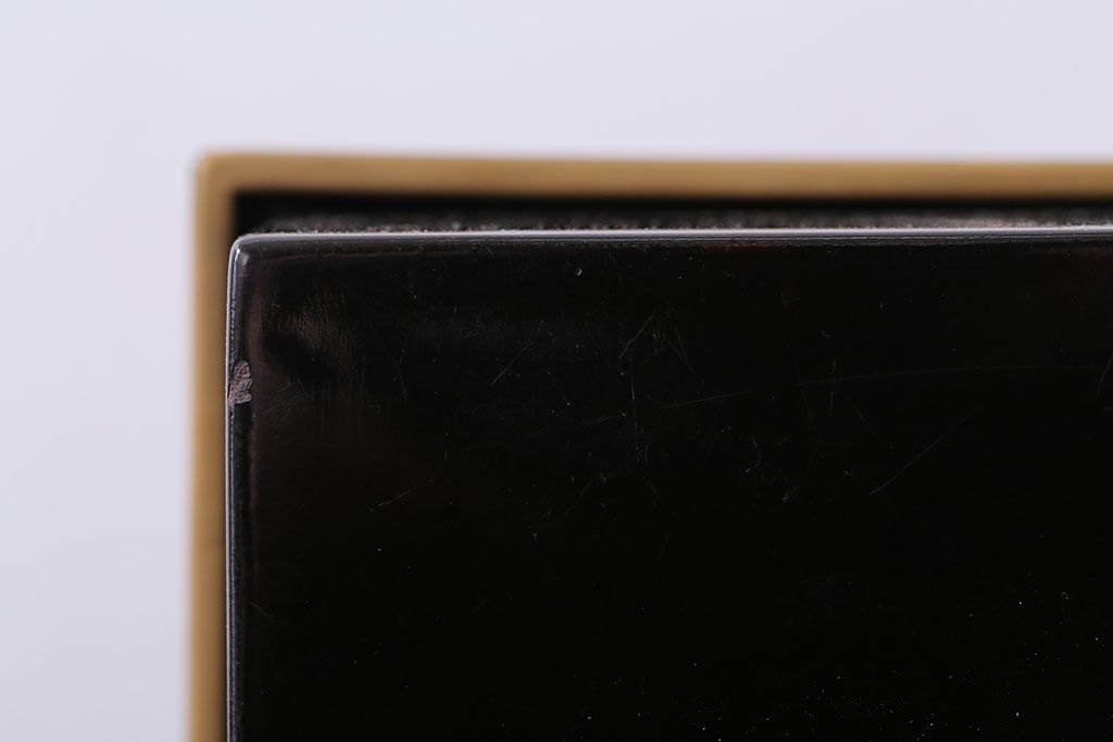 アンティーク雑貨　アンティーク　大正〜昭和初期　木製蒔絵小箱(漆器)