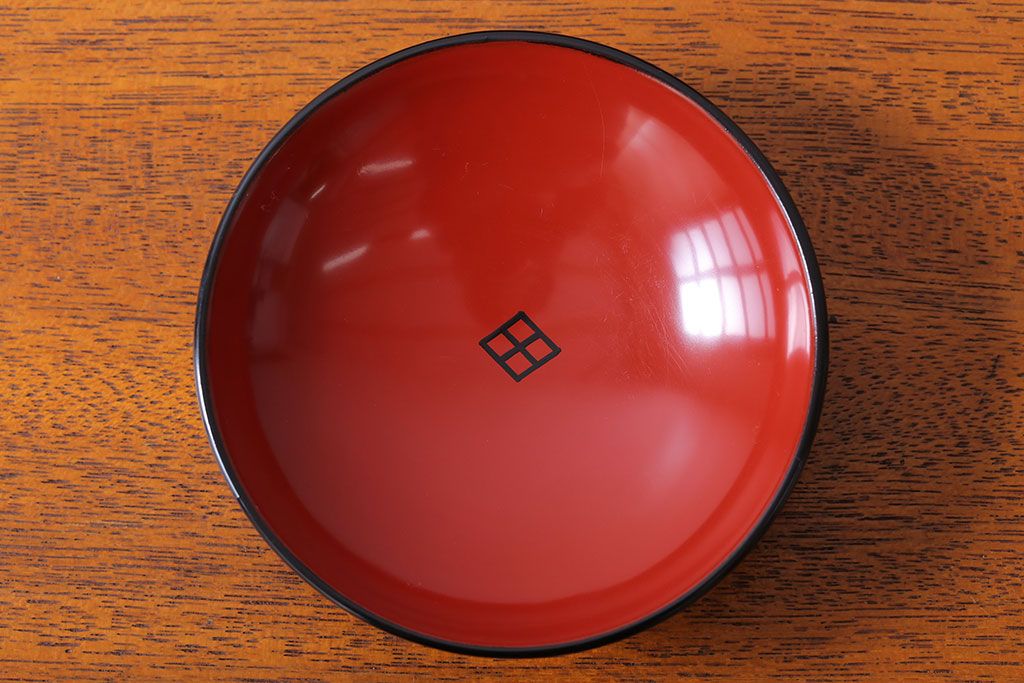 アンティーク雑貨　アンティーク　昭和初期　蒔絵木製椀10客(漆器)(1)