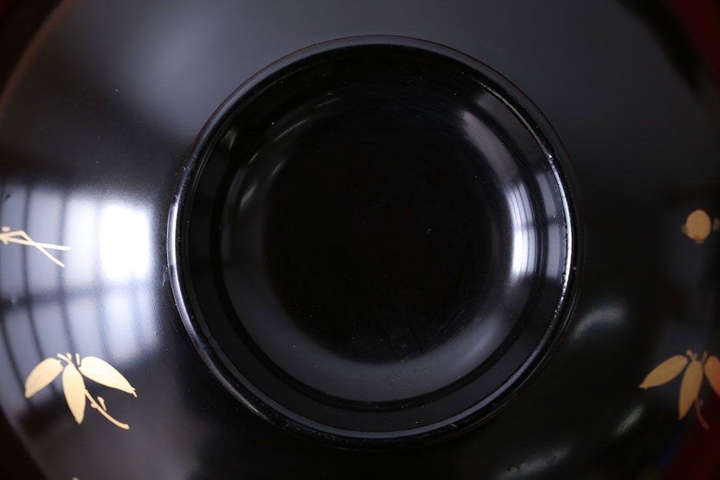 アンティーク雑貨　アンティーク　昭和初期!蒔絵木製椀10客(漆器)(2)