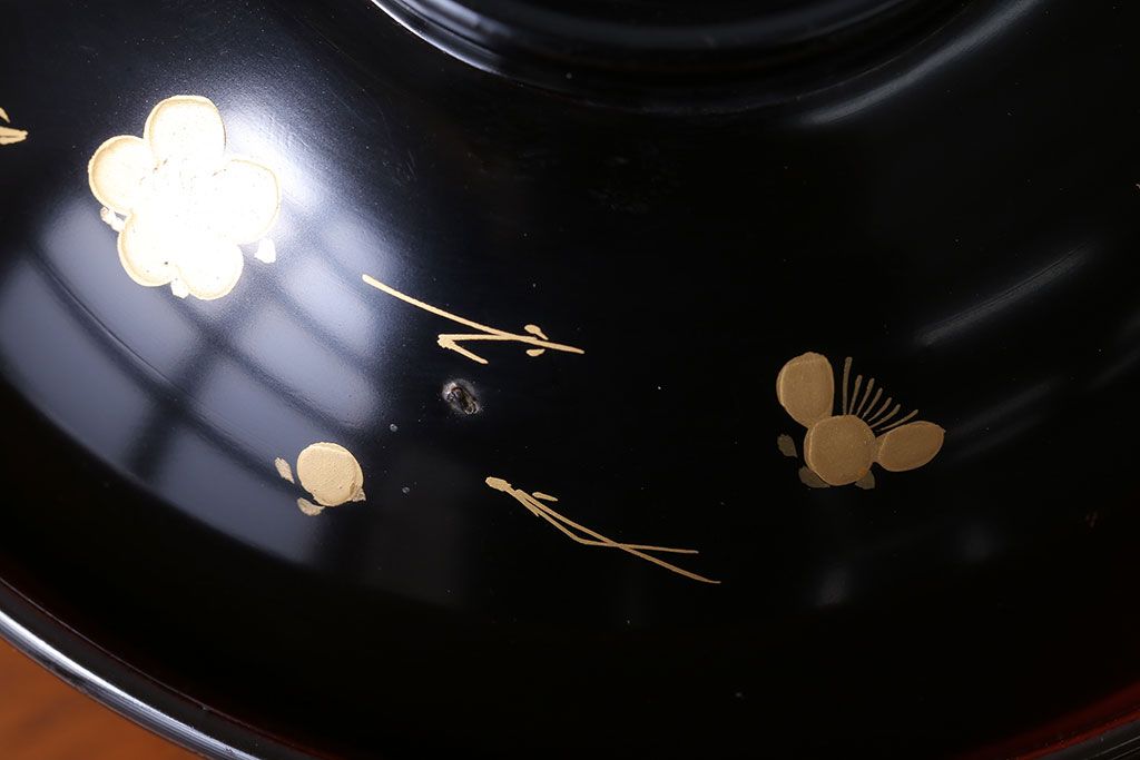 アンティーク雑貨　アンティーク　昭和初期!蒔絵木製椀10客(漆器)(2)