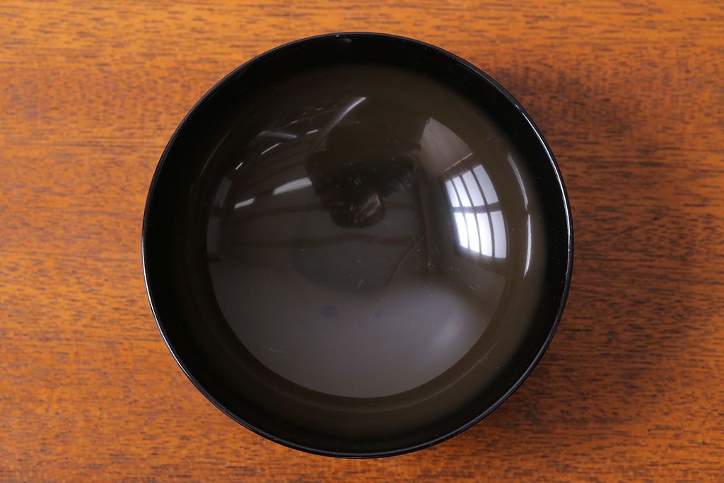 アンティーク雑貨　アンティーク　大正〜昭和初期　輪島塗木製蒔絵椀5客(1)