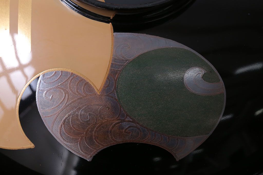 アンティーク雑貨　和製アンティーク　大正〜昭和初期　輪島塗木製蒔絵椀5客(2)