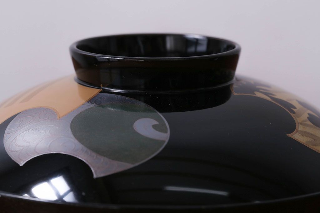 アンティーク雑貨　和製アンティーク　大正〜昭和初期　輪島塗木製蒔絵椀5客(2)