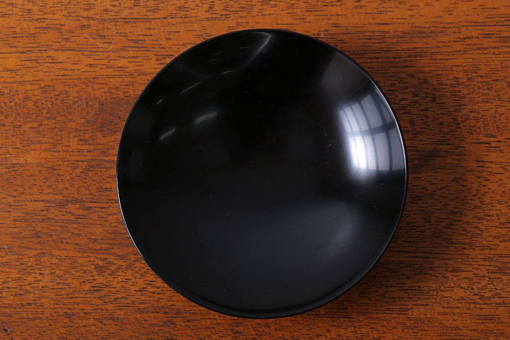 アンティーク雑貨　和製アンティーク　大正〜昭和初期　輪島塗木製蒔絵椀5客(2)