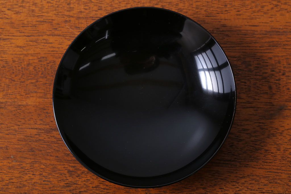 アンティーク雑貨　和製アンティーク　大正〜昭和初期　輪島塗木製蒔絵椀5客(3)