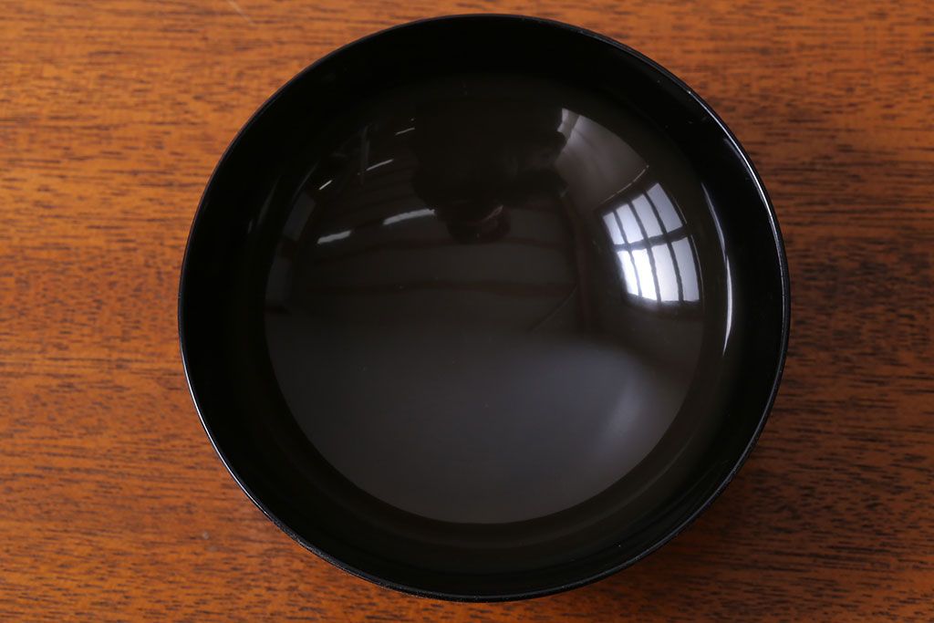 アンティーク雑貨　和製アンティーク　大正〜昭和初期　輪島塗木製蒔絵椀5客(4)