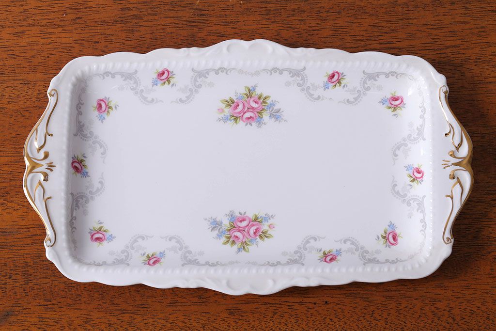 アンティーク雑貨　イギリス　Royal Albert(ロイヤルアルバート)　Tranquillity(トランキュリティ)シリーズ　大皿など3点(洋食器)
