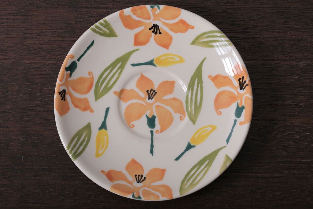 アンティーク雑貨　イギリスビンテージ　WESTFIELD ART POTTERY ポット・カップ&ソーサーなど4点(洋食器)