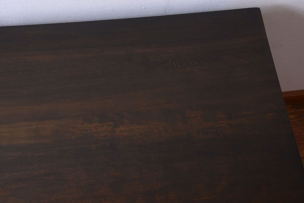 レトロ家具　昭和レトロ　古い木製のアンティーク片袖机(デスク)