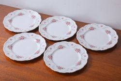 アンティーク雑貨　イギリス　Royal Albert(ロイヤルアルバート)　Tranquillity(トランキュリティ)シリーズ　ディナープレート5枚(洋食器)