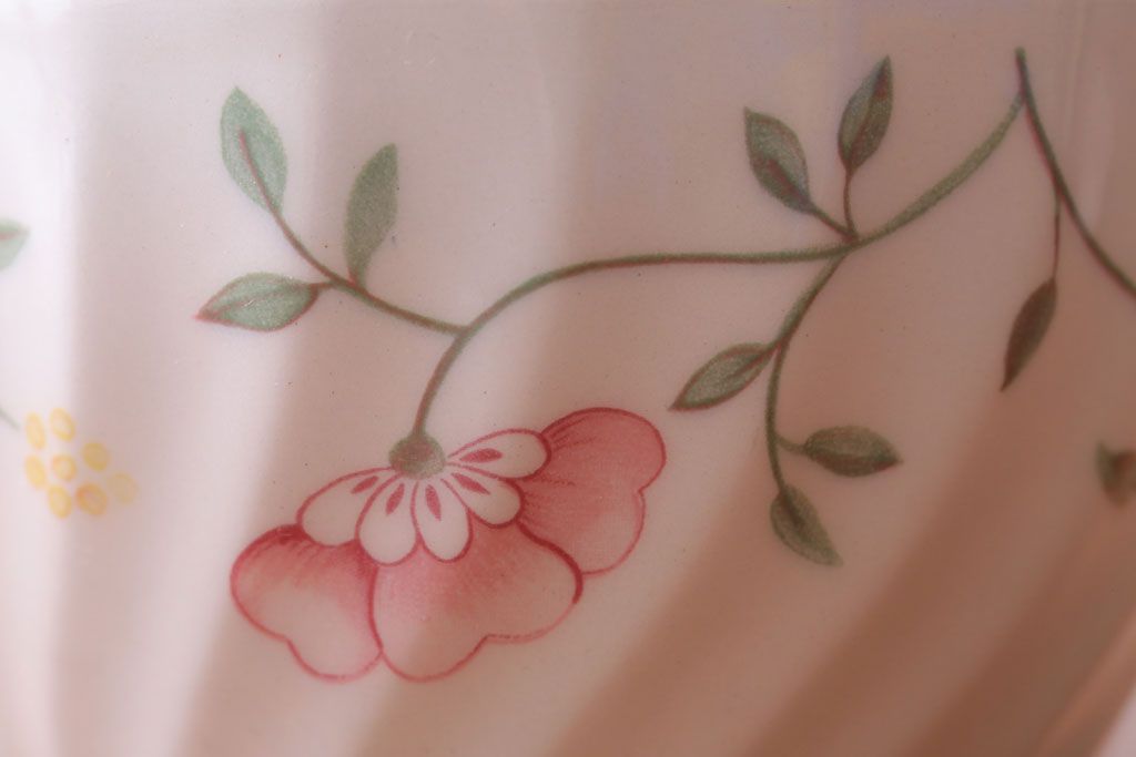 アンティーク雑貨　イギリスビンテージ　JOHNSON BROTHERS(ジョンソン・ブラザーズ)SUMMER CHINTZ(サマーチンツ)シリーズ カップ&ソーサー・皿など6点(洋食器)