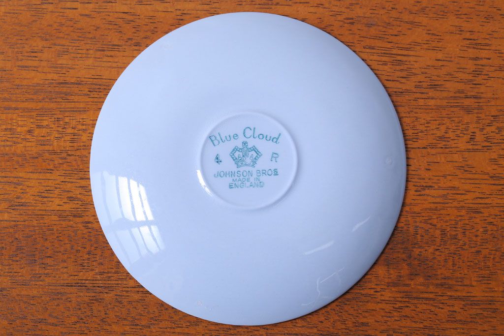 アンティーク雑貨　イギリスビンテージ　JOHNSON BROTHERS(ジョンソン・ブラザーズ)BLUE CLOUD(ブルークラウド)シリーズ カップ&ソーサー6客