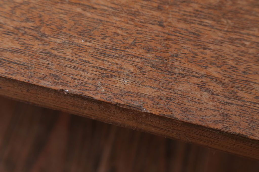 レトロ家具　昭和レトロ　古い木製の小ぶりなアンティークベンチ(1)