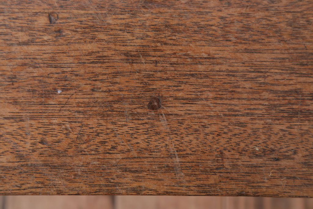 レトロ家具　昭和レトロ　古い木製の小ぶりなアンティークベンチ(2)