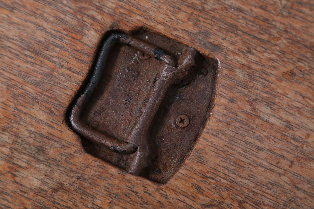レトロ家具　アンティーク　古い木製のレトロで小ぶりなベンチ(2)