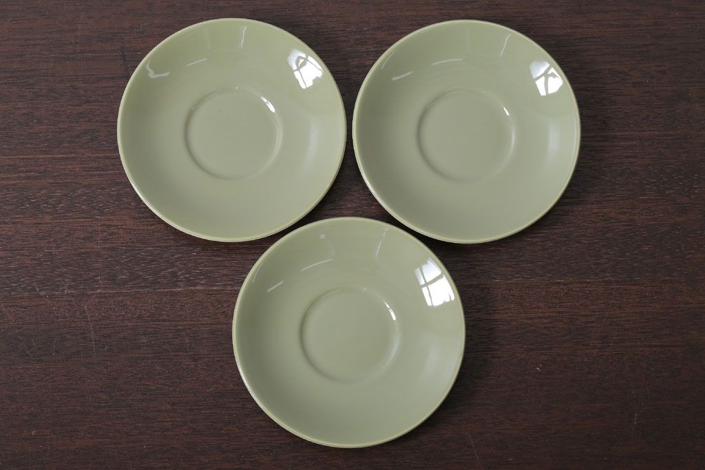 アンティーク雑貨　イギリスビンテージ　Ridgway(リッジウェイ)　Kyotoシリーズ　カップ&ソーサー3客セット(洋食器)