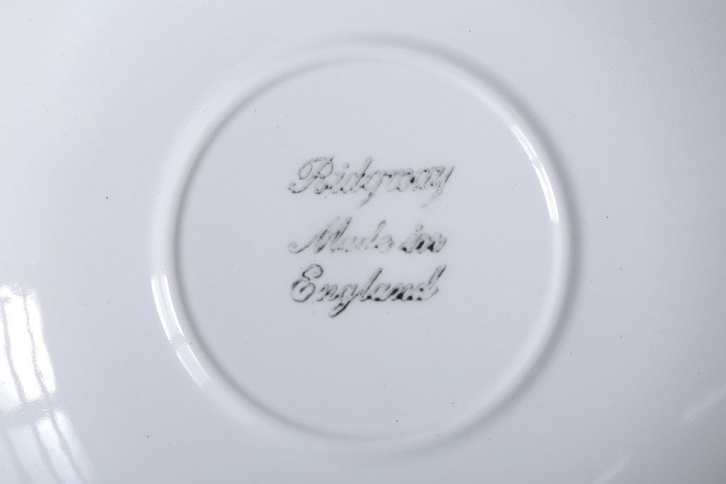 アンティーク雑貨　イギリスビンテージ　Ridgway(リッジウェイ)　Kyotoシリーズ　カップ&ソーサー3客セット(洋食器)