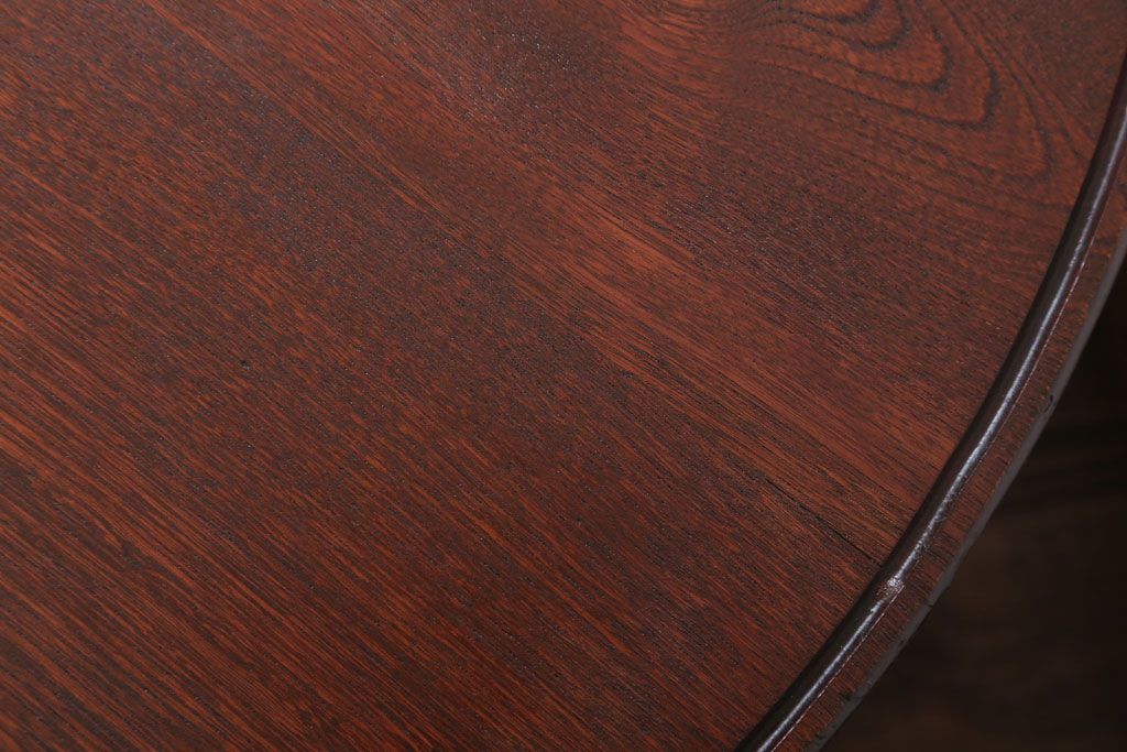 アンティーク家具　アンティーク　古い栓材のシンプルな丸ちゃぶ台