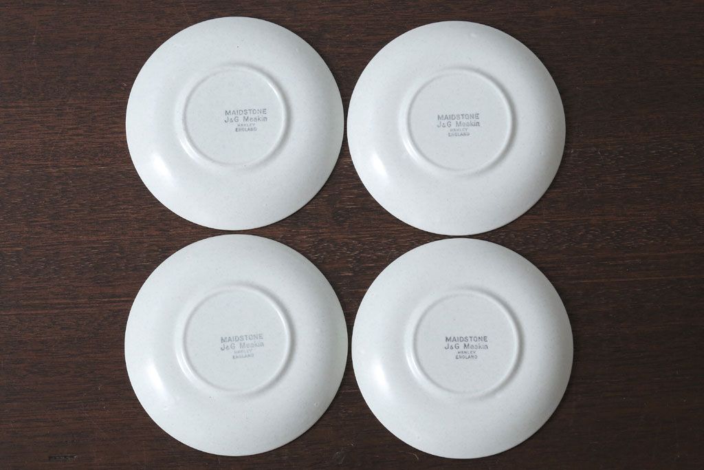 イギリスビンテージ　J&G　MEAKIN(ミーキン) TULIP TIME(チューリップタイム)シリーズ　カップ&ソーサー4客セット(洋食器)