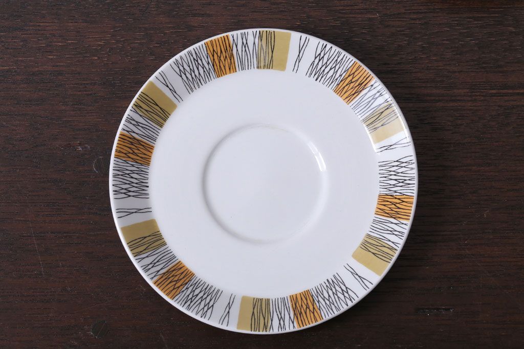 イギリスビンテージ　MIDWINTER(ミッドウィンター)　SIENNA(シエナ)シリーズ　カップ&ソーサー6客セット(洋食器)