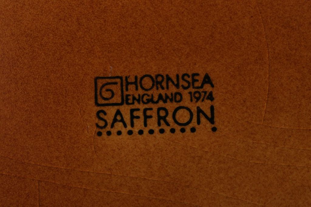 アンティーク雑貨　イギリスビンテージ　HORNSEA(ホーンジー)　SAFFRON(サフラン)シリーズ　ジャー2点セット(キャニスター)(洋食器)