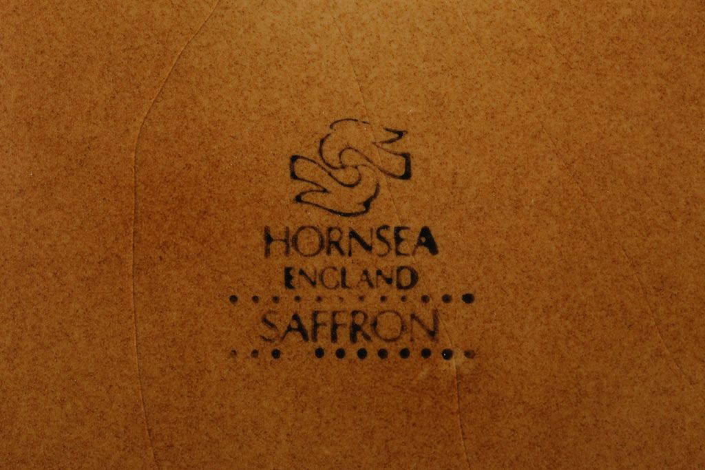 アンティーク雑貨　イギリスビンテージ　HORNSEA(ホーンジー)　SAFFRON(サフラン)シリーズ　ジャー2点セット(キャニスター)(洋食器)