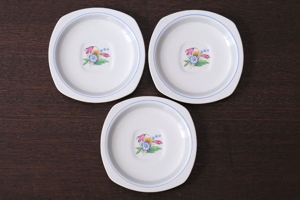 イギリスビンテージ　MIDWINTER(ミッドウィンター)　PETULA(ペトゥラ)シリーズ　カップ&ソーサー3客セット(洋食器)