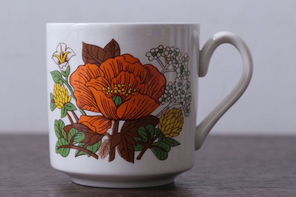 イギリスビンテージ　MARKS&SPENCER(マークス&スペンサー)　POPPIES(ポピーズ)シリーズ　カップ&ソーサー5客セット(洋食器)