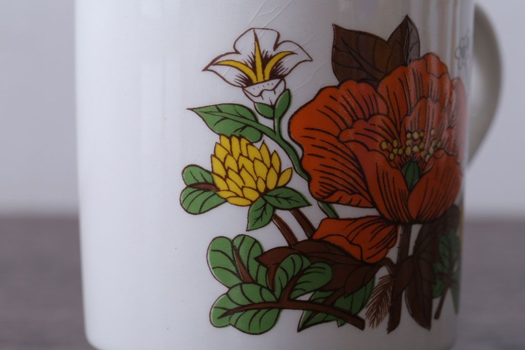 イギリスビンテージ　MARKS&SPENCER(マークス&スペンサー)　POPPIES(ポピーズ)シリーズ　カップ&ソーサー5客セット(洋食器)