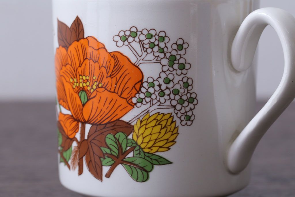 イギリスビンテージ　MARKS&SPENCER(マークス&スペンサー)　POPPIES(ポピーズ)シリーズ　カップ&ソーサー5客セット(洋食器)