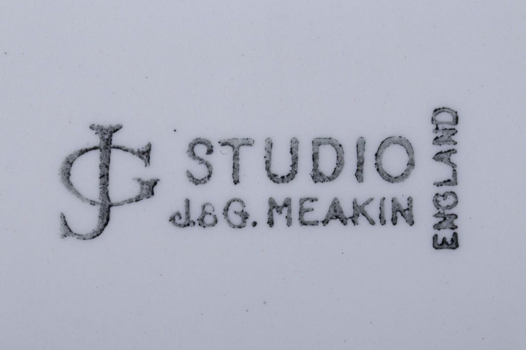 アンティーク雑貨　イギリスビンテージ　J&G　MEAKIN(ミーキン)　Palma(パルマ)シリーズ カップ&ソーサー2客セット(洋食器)