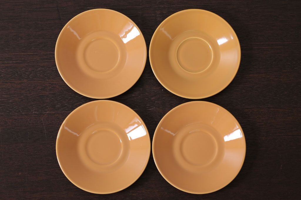 イギリスビンテージ　J&G　MEAKIN(ミーキン)　Eden(エデン)シリーズ　カップ&ソーサー4客セット(洋食器)