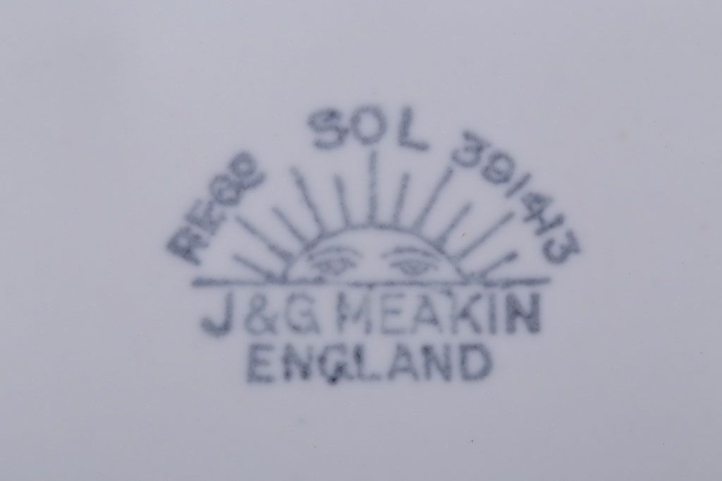 アンティーク雑貨　イギリスビンテージ　J&G　MEAKIN(ミーキン)　ROMANY(ロマニー)シリーズ　深皿3枚セット(1)(洋食器)